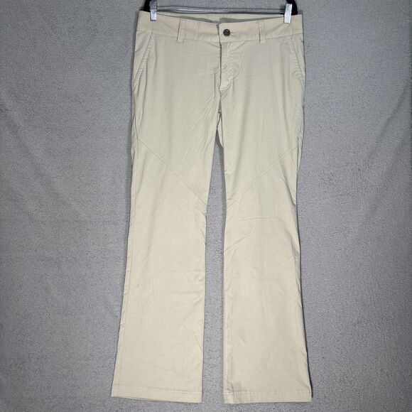Columbia Omnishield Pants Women’s Size 12R Mumbai Mover III Beige Hiking Camping - Picture 1 of 14